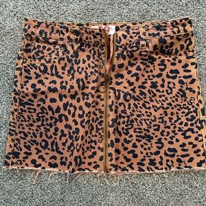 We the free cheetah mini skirt